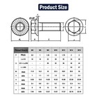 M8 M10 M12 Hex Serrated Flange Head Cap Screws Bolt 10 9 Grade Color Zinc Screws