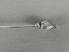 Vintage Sterling Silver Thistle Handle Gold Washed 5 7 8 Inch Jelly Spoon