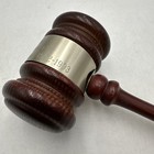 Vtg Wooden Gavel For Interurban Clinical Club 1993 Honorary President Mallet 10   