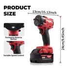 Electric Impact Wrench High Torque Impact Gun 1 2  Impact Wrench For Milwaukee