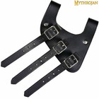 Medieval Leather Sword Frog Renaissance Larp Rapier Baldric Sheath Cosplay Black