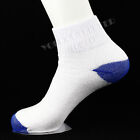 9-11 10-13 Athletic Ankle Low Cut  Socks Anklet Cotton Blue Toe Gym Men Women