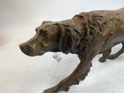 16    Vintage Bronze Pointer Dog Statue Antique Heavy  n6  Free Shipping
