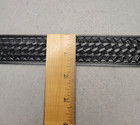 Dutyman Police Equip  Black Leather Basketweave Hook   loop Garrison Belt Sz 38