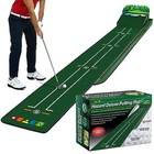 Golf Putting Mat Putting Green Indoor   Outdoor With Ball Return And 3 Holes 