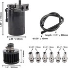 Aluminum Universal Oil Catch Can Kit Reservoir Baffled Tank With Breather Filter