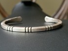 Vtg Sterling Silver 925 Cuff Bracelet Native American Navajo Jackie Manygoats