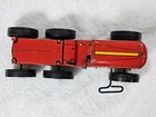 Vtg Tin Litho 6-wheel Wind-up Tractor Toy Red Farm Vehicle Japan - Works Great 