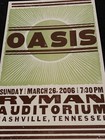 Extremely Rare Oasis Hatch Show Print Poster 3 26 2006 Nashville Tn Ryman New