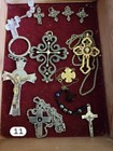 Christian Jewelry Mixed Lot Silver gold Cross Medals  Necklaces  Earrings