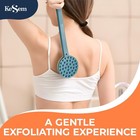 2 Pc Long Handle Bath Body Brush Soft Back Shower Exfoliating Skin Scrubber Mass