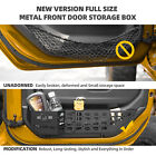 2pcs Metal Front Side Door Pocket Storage Box For Jeep Wrangler Jl Jt 2018-2024