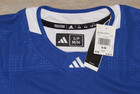 Adidas Aditeam Blue Stk Practice 3-stripe Hockey Jersey  55 Youth Size S m