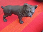Vintage Cast Iron Metal Bulldog Coin Bank Or Doorstop