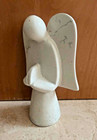 Hand-carved Soapstone Angel Statue 5 25        Spiritual Decor  Gift Figurine