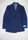 Boys T o  Navy Plaid Jacket   Pants 2pc  Suit Slim   Classic Sizes 8 - 20