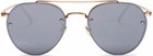 86025 C2 Aviator Fashion Sunglasses Metal Gold Frame Silver Mirror Lens