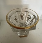 Antique Moser Bohemian Czech Beaker Tumbler Goblet Gilded Gold  Vtg Wine Glass