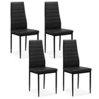 4 Pack Pu Leather Dining Chairs Kitchen Furniture Backrest Elegant Design Chair