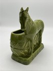 Vintage Haeger 3529 Horse Green Ceramic Planter Gorgeous   Estate Rare