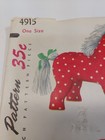 Simplicity 4915 Animals Stuffed Plush Dog Cat Pony Toy Craft Sewing Pattern Vtg