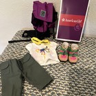 American Girl 18 In Doll Casual Outfit Lot 5pc Top Pants Shoes Backpack Headband