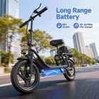 Electric Scooter With Seat For Adults commuter Foldable 500w 48v 22ah Battery Us