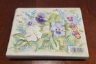 Carol Wilson Fine Arts Floral Purple Pansies Embossed Blank Cards Envelopes  10 