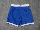 Birdwell Beach Britches Board Shorts Mens 33 Lace Up Blue Flag Buttons   Flaw