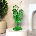 Vintage Green Depression Style Glass Rooster Chicken Figurine  Farmhouse  Hen