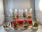 Blakely Cactus Clear Glass  12oz - Complete Set Of 8 - No Duplicates - Very Rare
