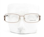 Versace Eyeglasses Glasses Mod 1163b 1013 Brown Metal Clear Crystals 50mm W case