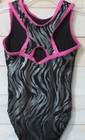 Gk Elite Leotard Nastia Liukin Black Silver Pink Gymnastics Cl Childs Girls L