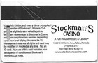 Stockman s Casino - Fallon  Nv - 6th Issue Slot Card  Toll Free  Added