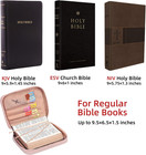 Bible Cover For Women Pink Durable Carrying Book Case Church Bag With Handle Zip