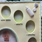 Vintage Baby My First Year Photo Frame 12 Month Milestone Pastel Nursery Decor