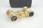 Antique French Opera Glasses Beautiful Mother Of Pearl Ladies  W  Leather Case
