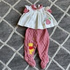 Vintage Sears Perma Prest Winnie The Pooh Newborn 3 Piece Oufit Evc Gingham