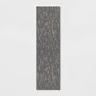 2 x7  Washable Weave Herringbone Runner Rug Indigo - Threshold