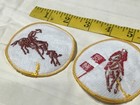 One  1  Vintage Western Cowboy Patch Riding Barrel Racing Rodeo Embroid  Nos New