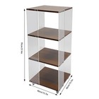 360   Rotating Display Bookshelf 3 Tiers Standing Corner Storage Bookcase Rack Us