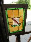   Antique Stained Glass Window Colorful   20 X 28   Architectural Salvage