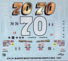 Nascar Decal  70 Baileys Excavating 1978 Chevrolet Monte Carlo Jd Mcduffie 1 25