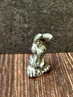 1970 s  Pewter  Miniature Bunny Rabbit Figurine Collectible