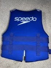 Speedo Junior Pfd Kids  Life Jacket Vest Picton Blue- Orange Youth 50-90 Lbs