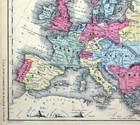 1871 J Wells Map Europe France Spain Germany England Italy Sweden Norway Greece