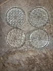 Crystal Coasters Vintage Clear In Original Box Bubble Design Brazil