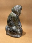 Vintage Canada Eskimo Art Esquimau 7  Soap Stone Carving Fisherman Inuit Statue