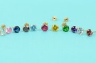 14k Solid Yellow Gold 3mm Round Birthstone Stud Earrings With Screw Back