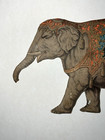 Rare 1858 Victorian Circus Elephant Paper Doll Cutout Toy Patriotic Americana